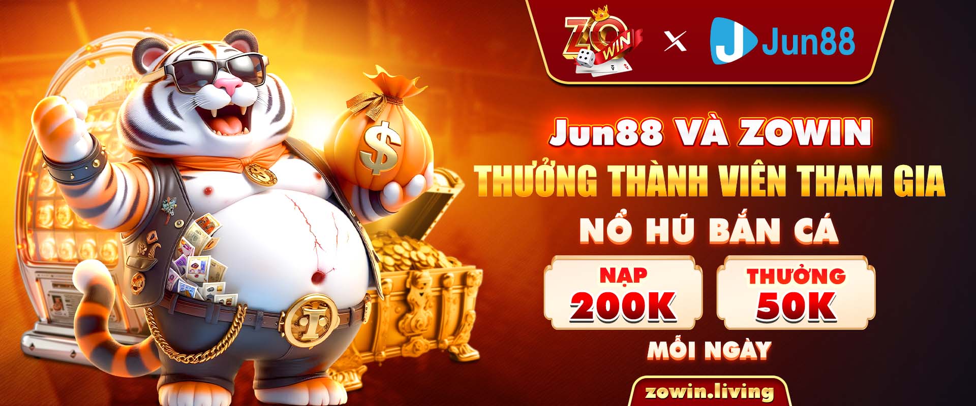 Zowin thưởng thành viên tham gia nổ hũ bắn cá 200K